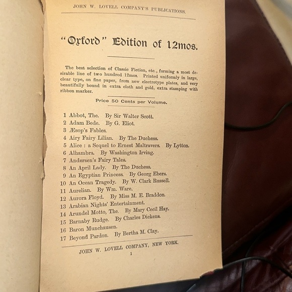 Antique Embossed Book “Felix Holt, the Radical” by George Eliot-Lovell Edition - Picture 13 of 13